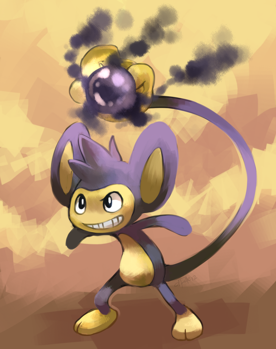 Aipom used Shadow Ball by yassui on DeviantArt
