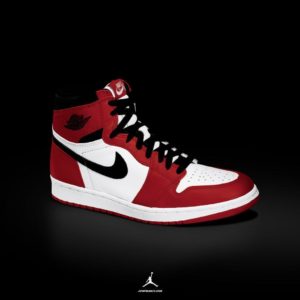download Air Jordan 1 (I) – white/black-red Wallpaper – KicksOnFire.com
