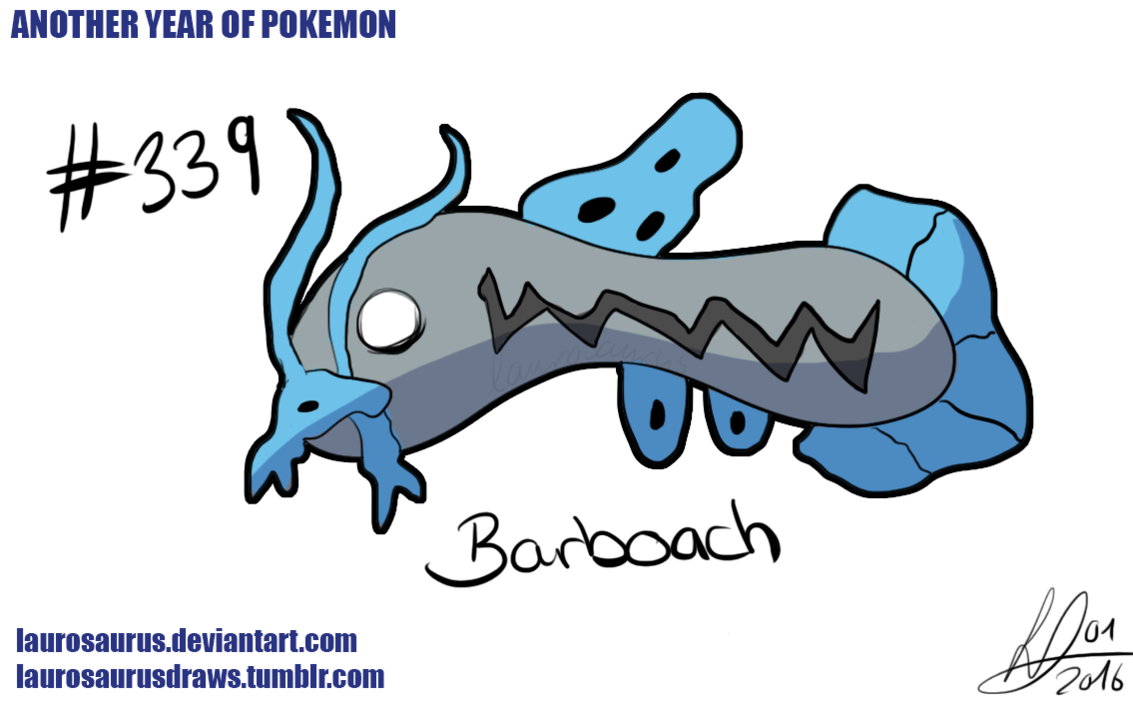 Another year of pokemon: #339 Barboach by Laurosaurus on DeviantArt
