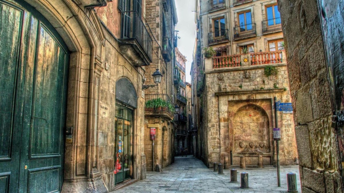 Other: Side Street Barcelona City Stones Doors Balconies Free …