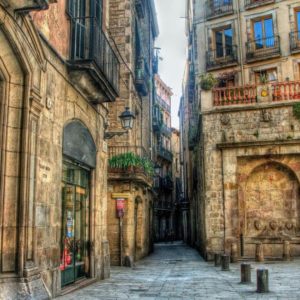 download Other: Side Street Barcelona City Stones Doors Balconies Free …