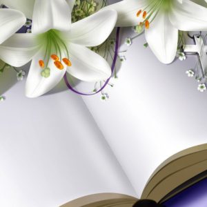 download Easter Lilies on Bible widescreen wallpaper | Wide-