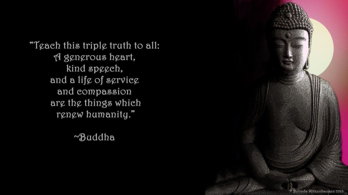 WALLPAPER WITH POSITIVE QUOTE BY LORD BUDDHA: TRIPLE TRUTH FOR ALL …
