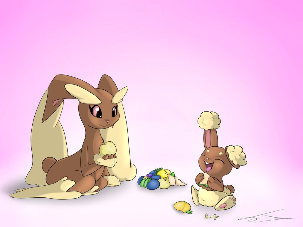 Buneary and Lopunny by JollyThinker on DeviantArt