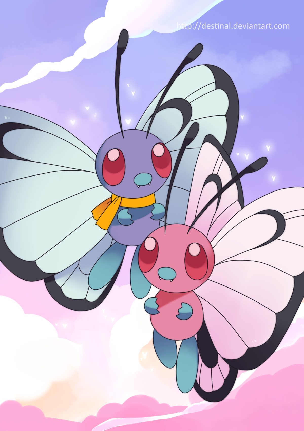 Butterfree duo Poster by Crystal-Ribbon on DeviantArt