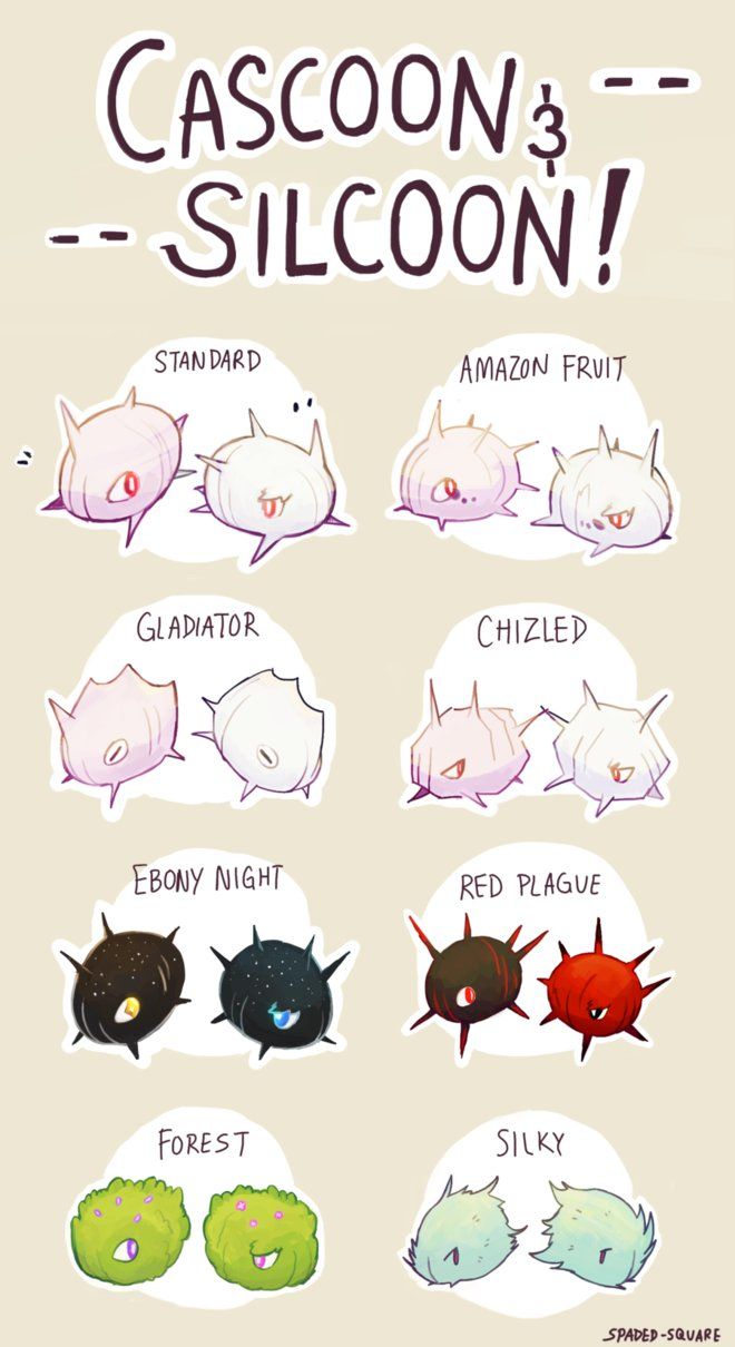 Cascoon + Silcoon Variations by spaded-square on DeviantArt