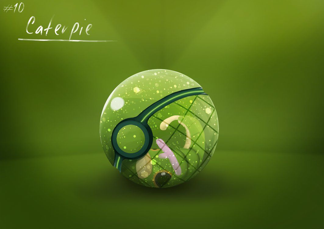 Conceptual Pokeball ~ Caterpie by Lun1c on DeviantArt
