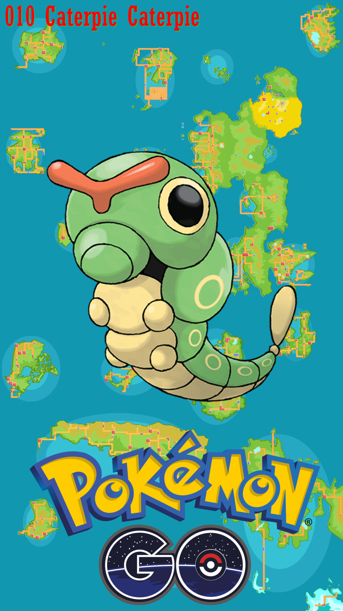 010 Street Map Caterpie Caterpie | Wallpaper