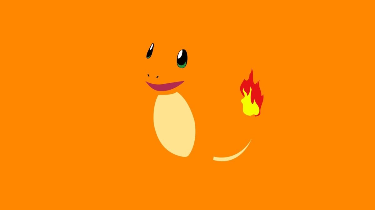 pokemon minimalistic yellow fire orange charmander 1920×1080 …