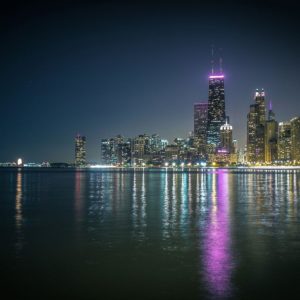 download Night City Of Chicago HD Wallpaper