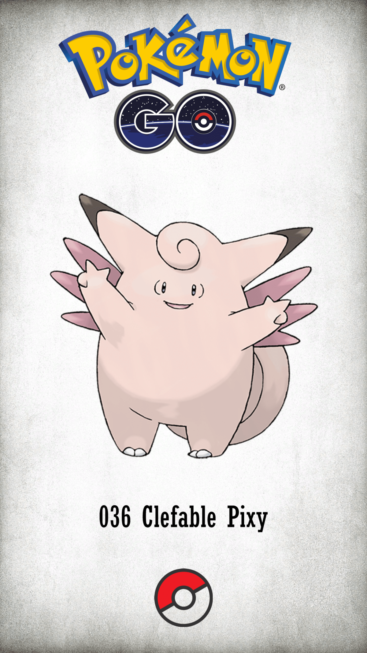 036 Character Clefable Pixy | Wallpaper