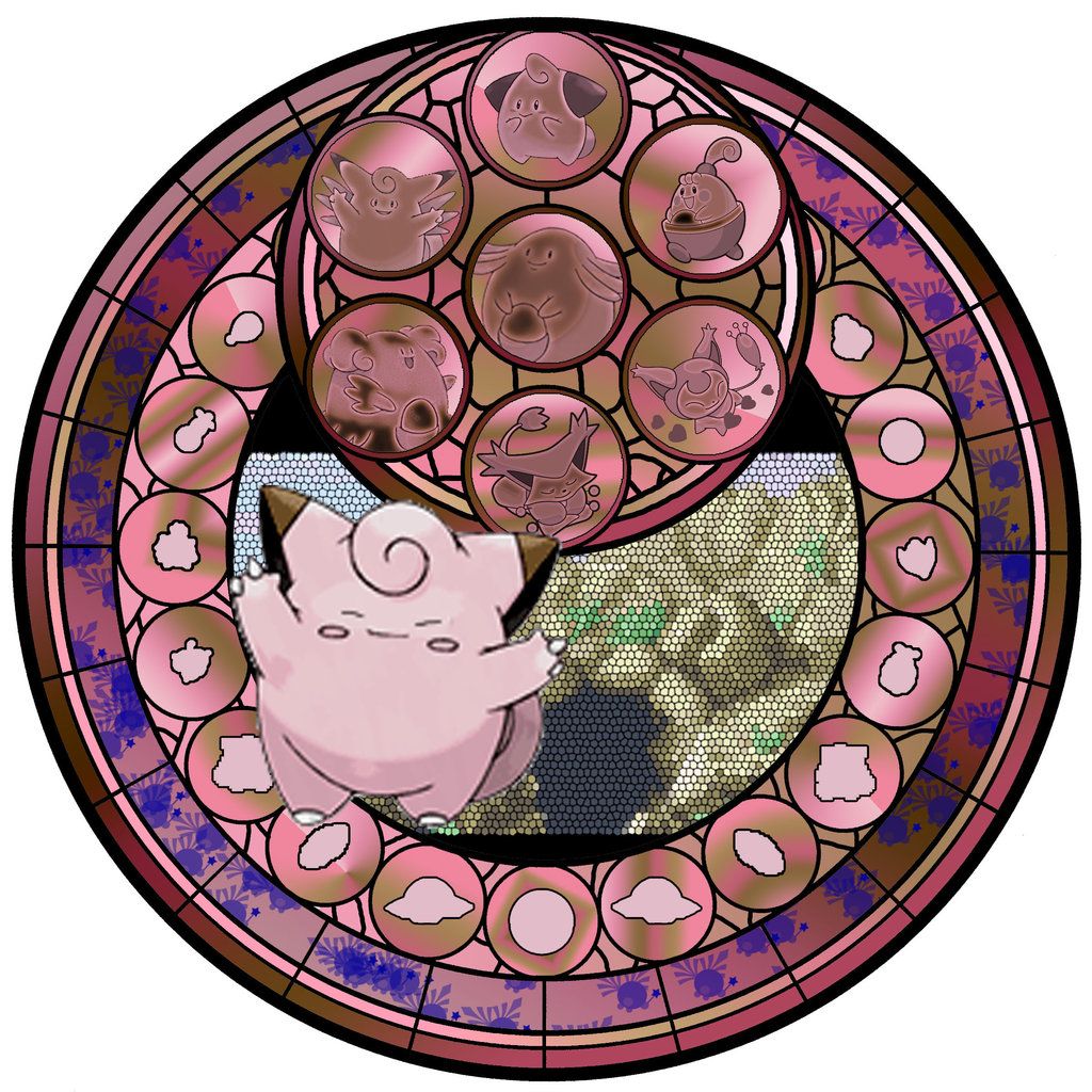 Clefairy Stained Galss by chibi22 on DeviantArt