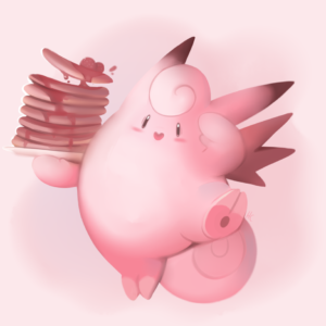 download Clefable With Pancakes by HappyCrumble on DeviantArt