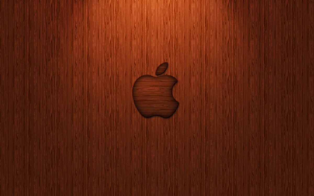 Orange Apple logo Wallpaper – Designer Wallpaper