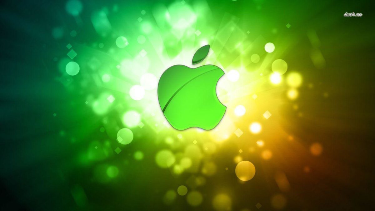 Wallpapers For > Green Apple Logo Wallpaper
