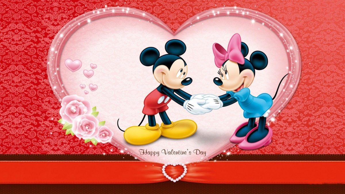 Cute Mickey Wishes Happy Valentines Day Wallpa #12086 Wallpaper …