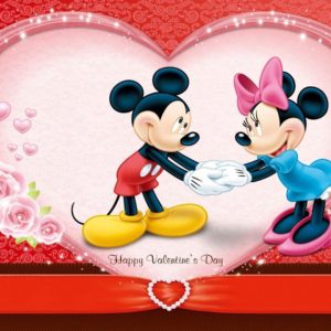 download Cute Mickey Wishes Happy Valentines Day Wallpa #12086 Wallpaper …