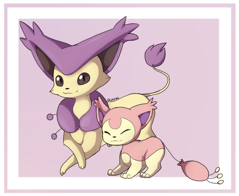 Delcatty and Skitty by Quarbie on DeviantArt