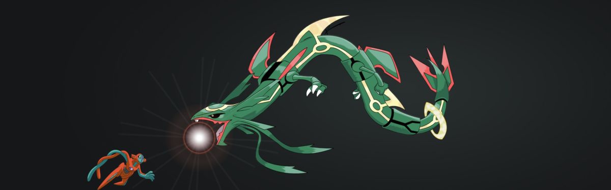 2880×900] My Attempt at a Rayquaza vs. Deoxys Wallpaper, I’m not the …