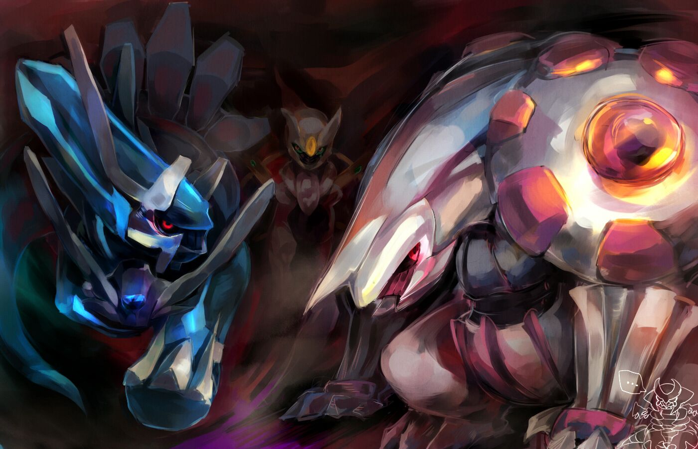 Arceus Dialga Giratina And Palkia Pokemon Drawn By Gn Danbooru