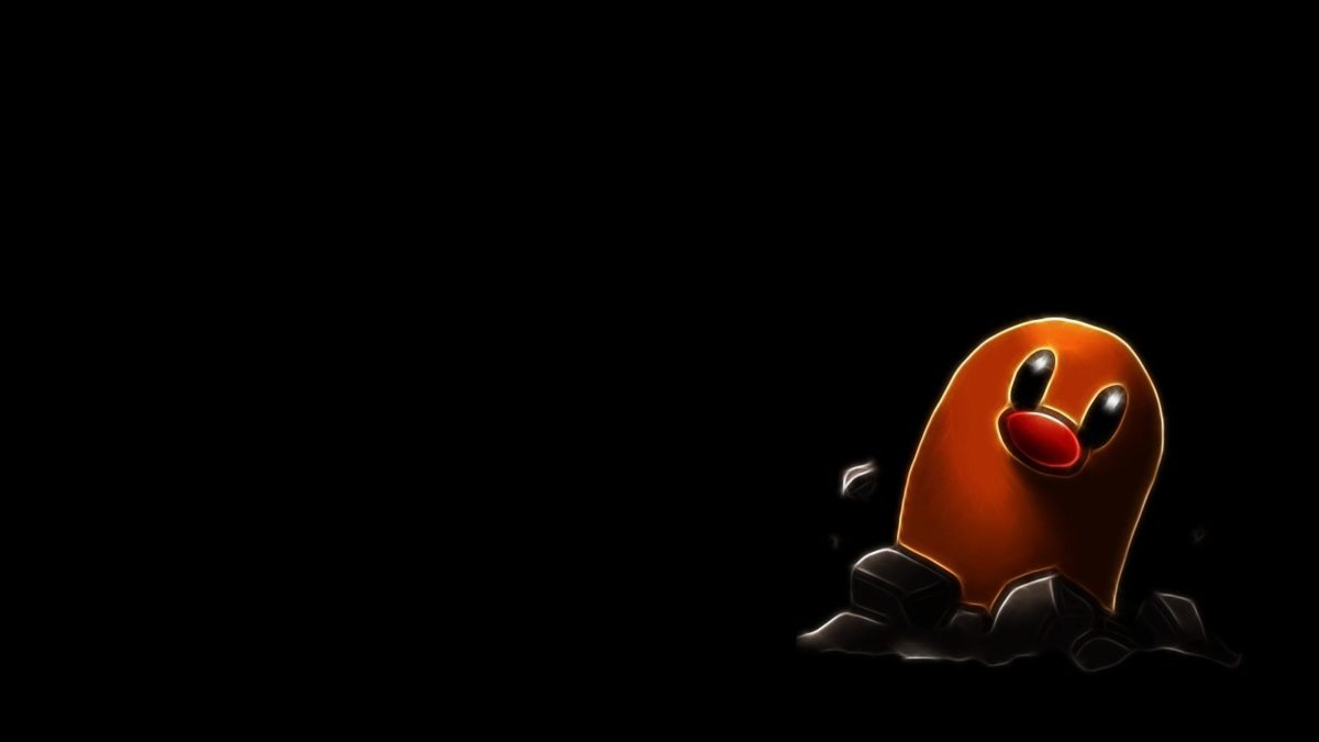 pokemon fractalius brown diglett worm black background 1600×900 …