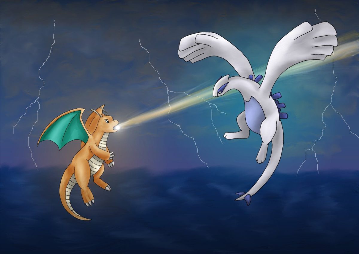 Dragonite vs. Lugia by artisticpuppy on DeviantArt