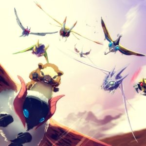 download Air force pokemon bug flying in the sky beautifly – venomoth- yanma …