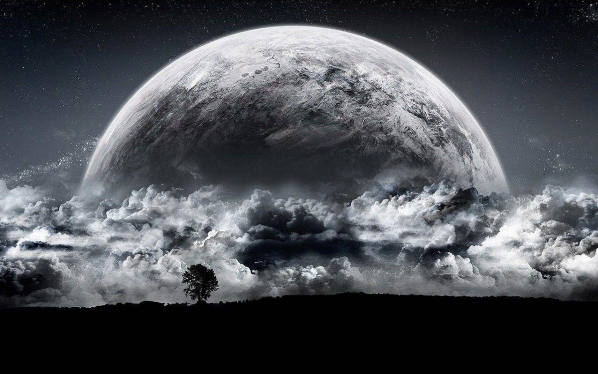 Full Moon HD Background – Universe Desktop Wallpaper
