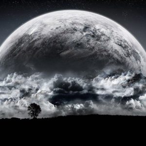 download Full Moon HD Background – Universe Desktop Wallpaper