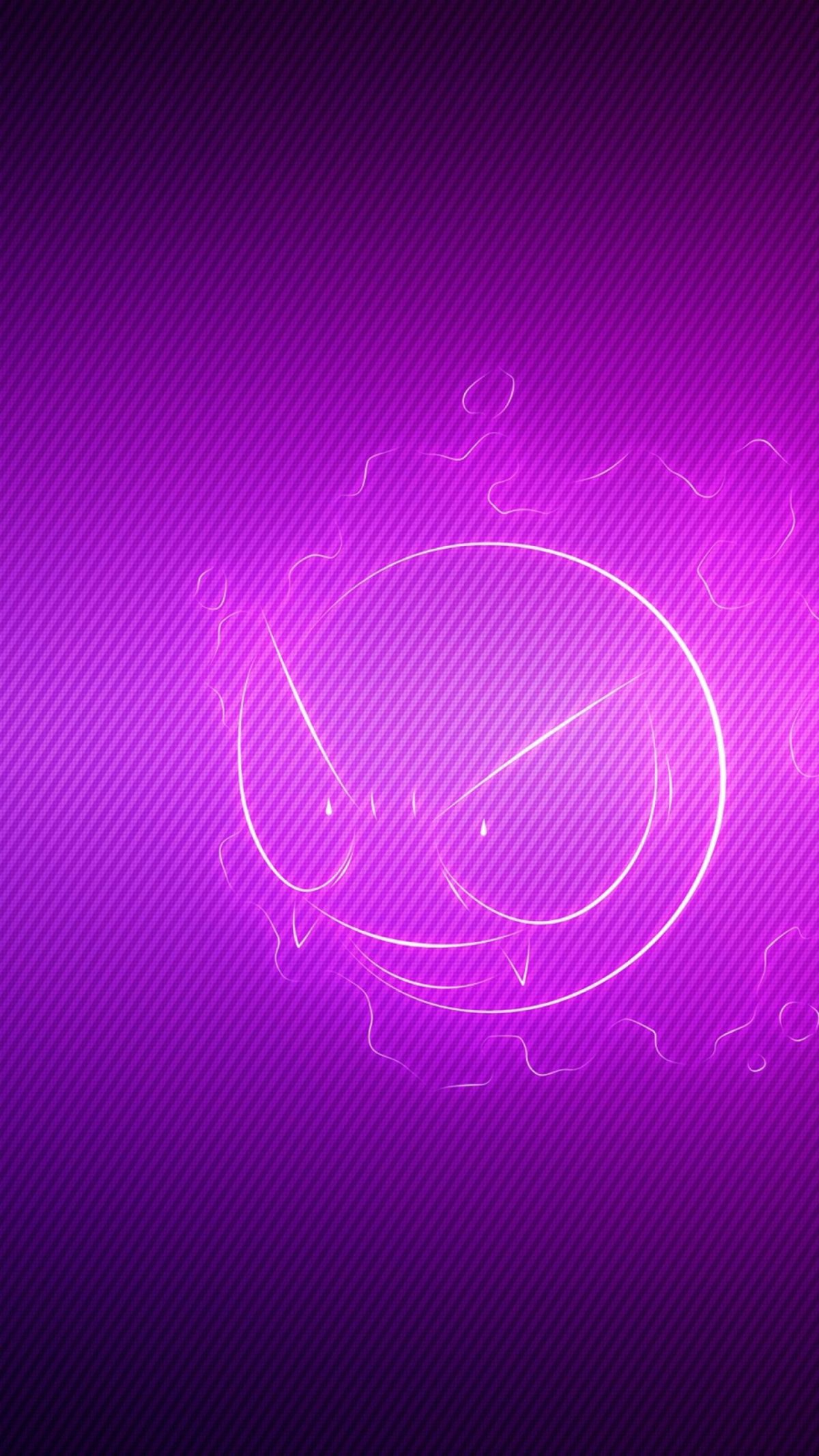 Download Wallpaper 1440×2560 Gastly, Pokemon, Purple, Light QHD …