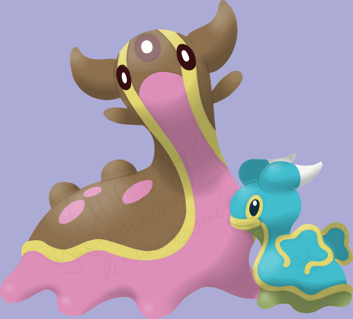 OC) Gastrodon/Shellos in Ken Sugimori’s style mixed with my own …