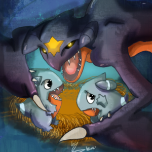 download Garchomp mother protecting little Gible (final) by DrossLoveYaoi on …