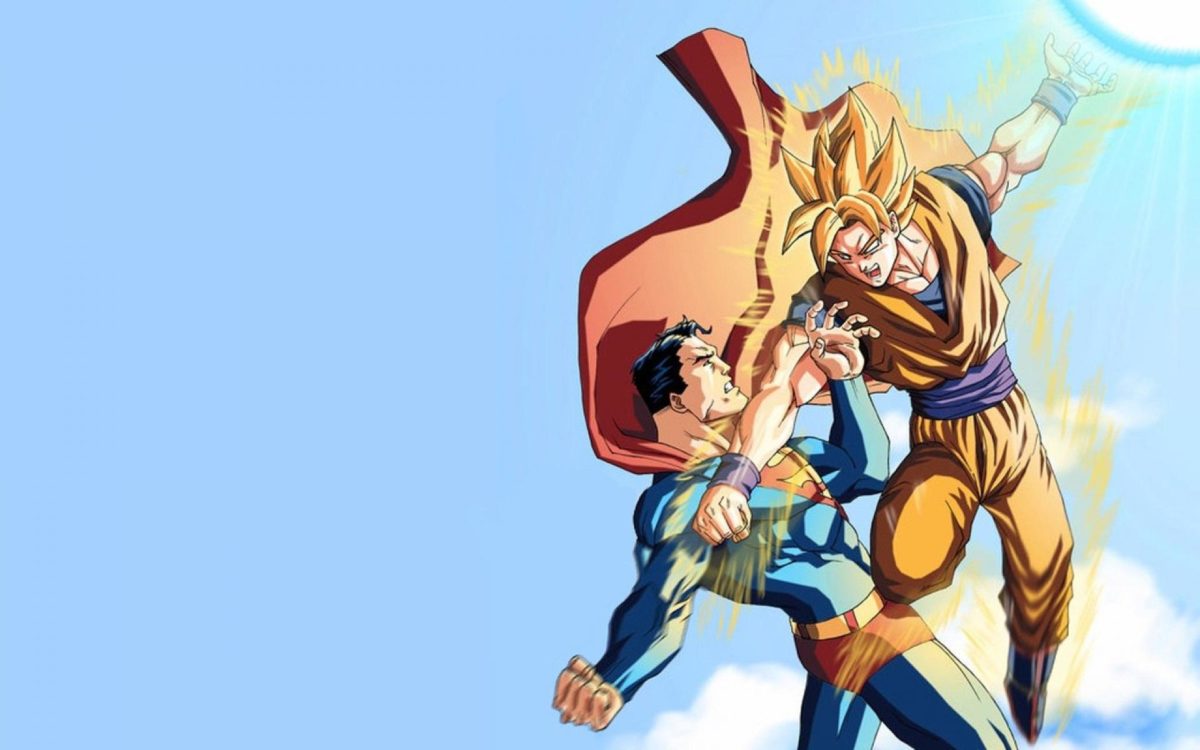 Son Goku Super Saiyan Vs Superman Wallpaper #4708 | Frenzia.