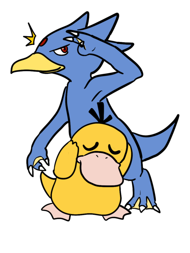 Psyduck and Golduck by h2roses on DeviantArt