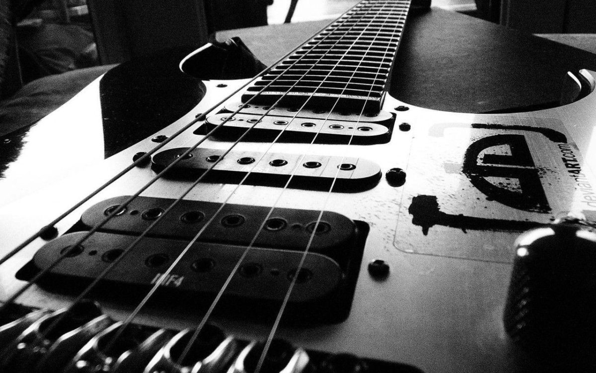Black and White Electric Guitar DeviantArt.com Music Desktop HD …