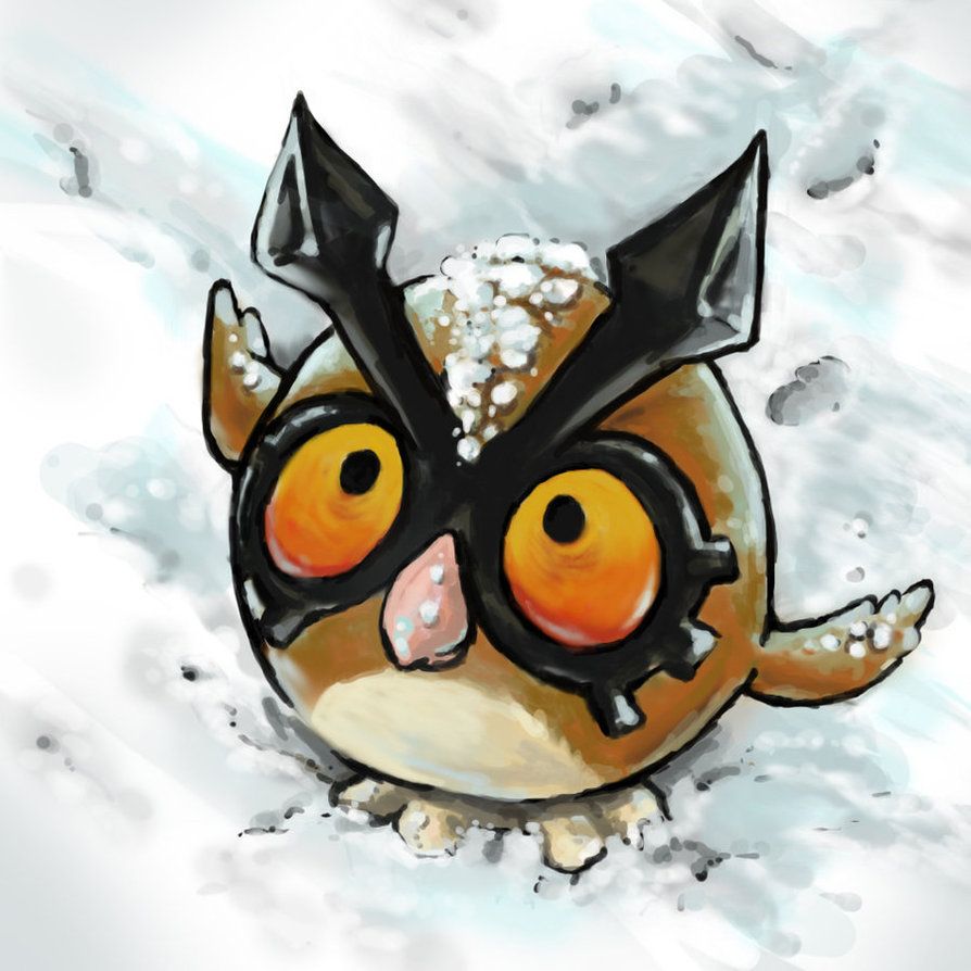 Hoothoot in the Snow by Puppy-Chow on DeviantArt