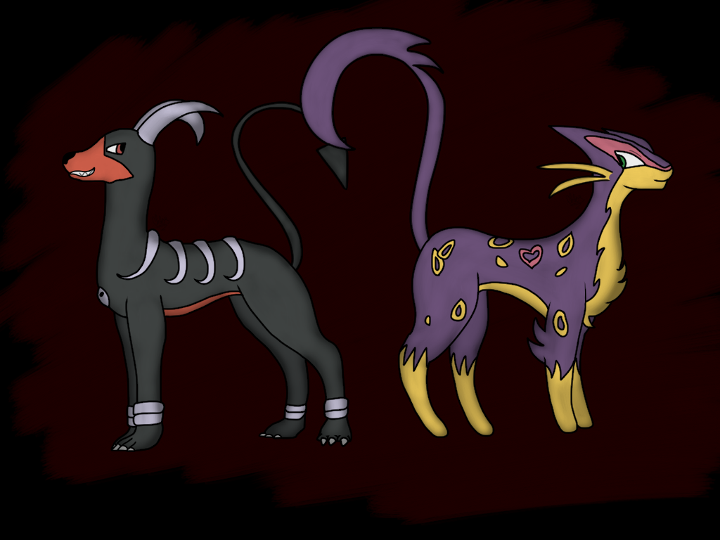 Houndoom and Liepard by Sylveon13 on DeviantArt
