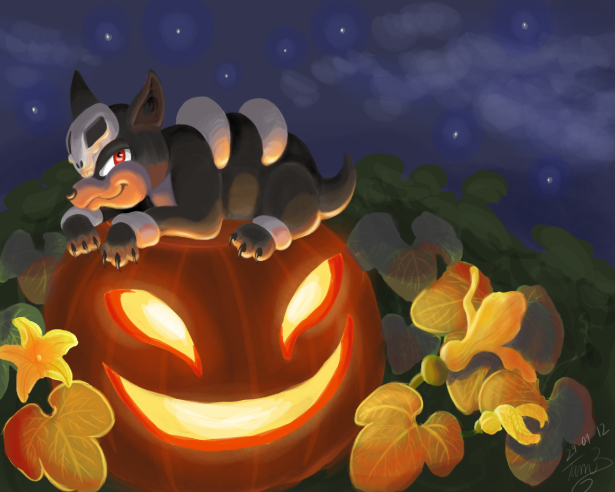 Halloween Houndour ^^ by TamilaB on DeviantArt