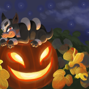 download Halloween Houndour ^^ by TamilaB on DeviantArt