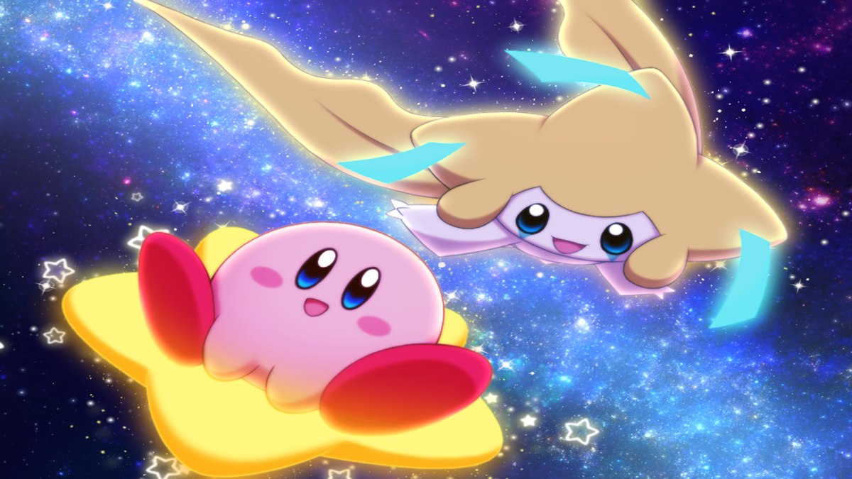 Two Stars Crossover Kirby Pokmon Jirachi Pokmon Video Game HD …