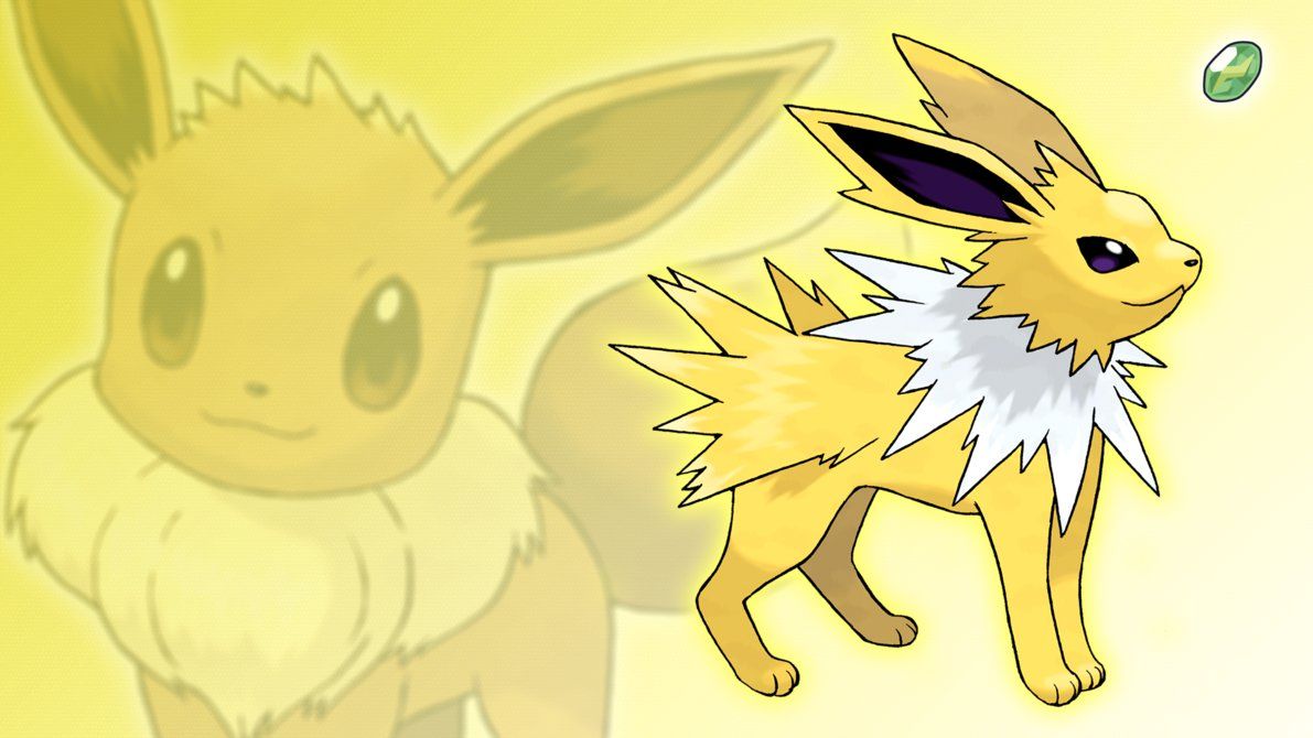Eevee and Jolteon Wallpaper by Glench on DeviantArt