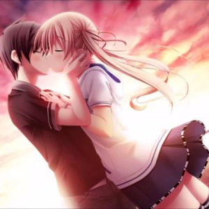 download Love Kiss Of Cute Anime Couple HD Wallpaper – Wallpapers109 A Huge …
