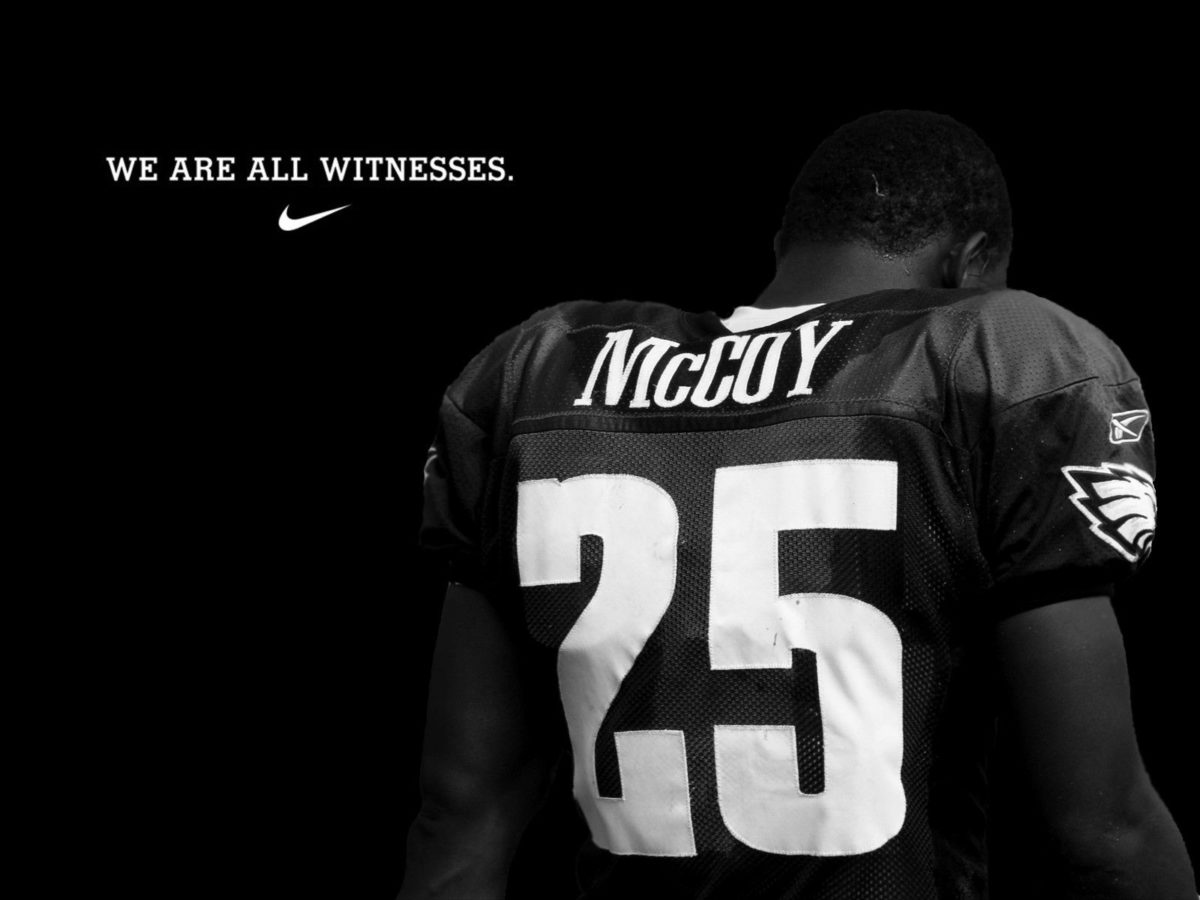 Here’s a LeSean McCoy wallpaper I made in a photo-editing class I …