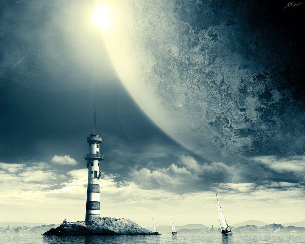 DeviantArt: More Like Space Lighthouse wallpaper by FISHBOT1337