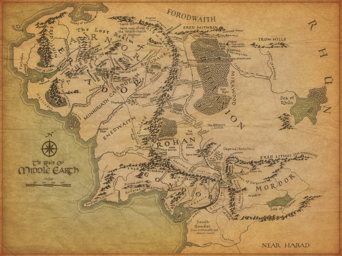 Map of Middle Earth – Lord of the Rings Wallpaper (2329809) – Fanpop