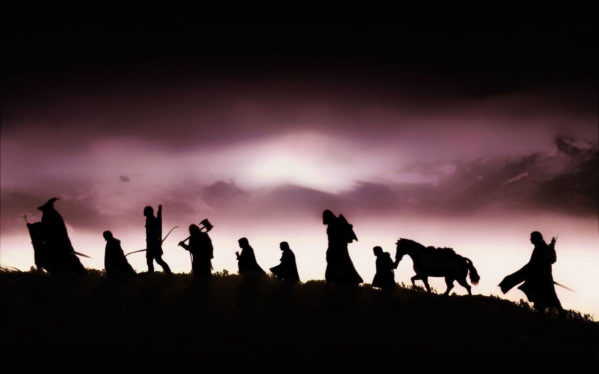 The Lord of the Rings characters silhouette Wallpaper #