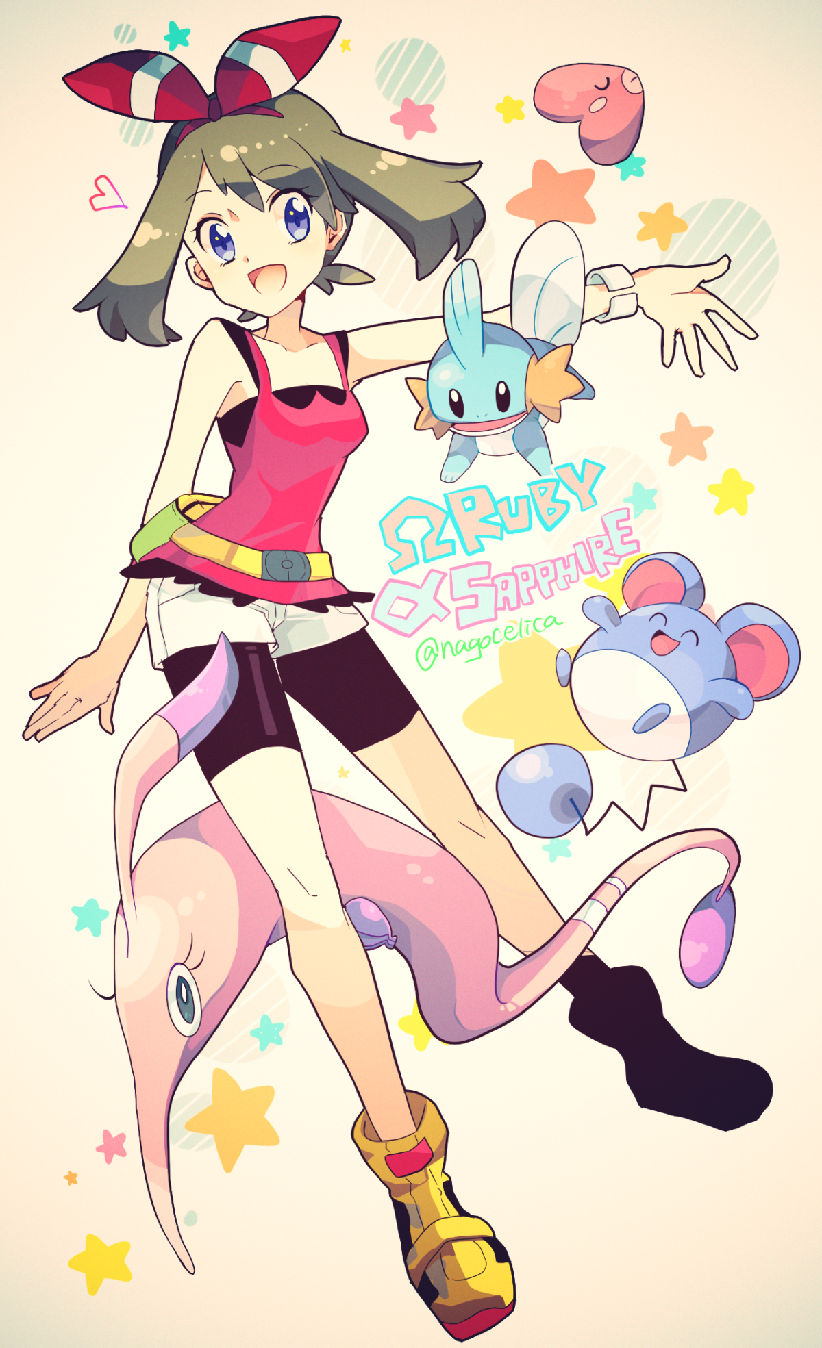 Omega Ruby and Alpha Sapphire May, Mudkip, luvdisc, marill, and …