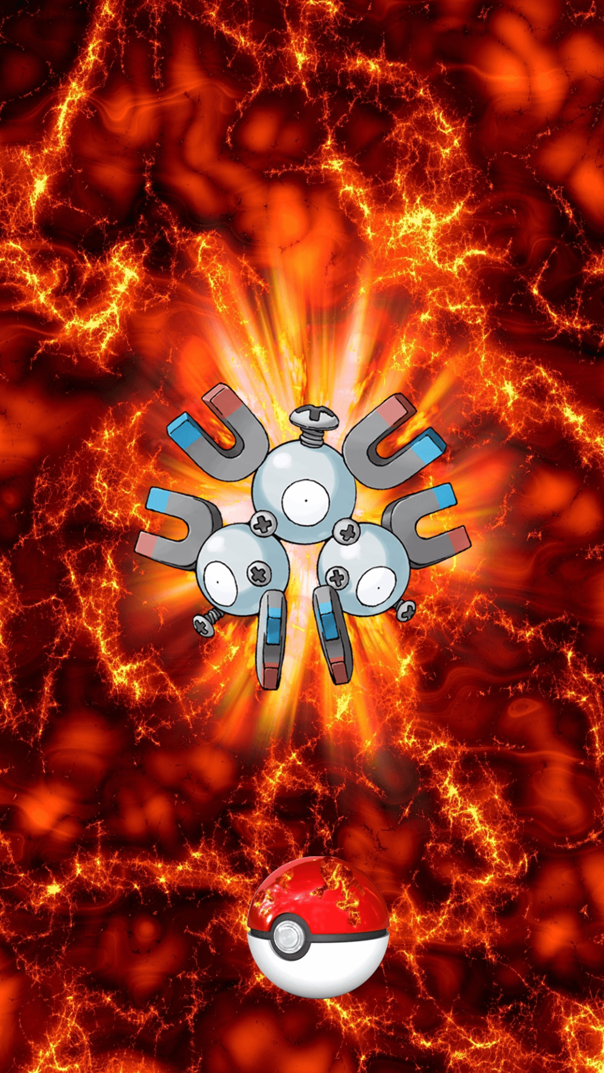 082 Fire Pokeball Magneton Rarecoil Magnemite | Wallpaper
