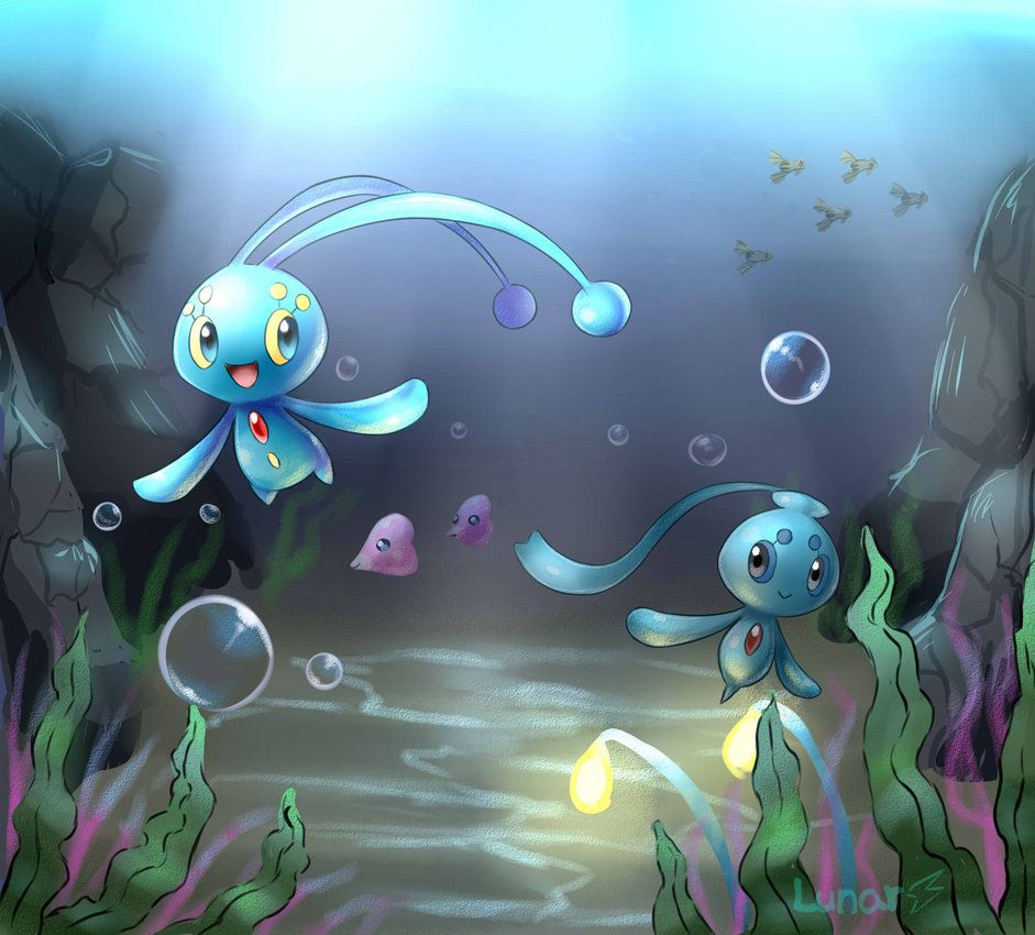 Manaphy and Phione by LunarThunderStorm on DeviantArt