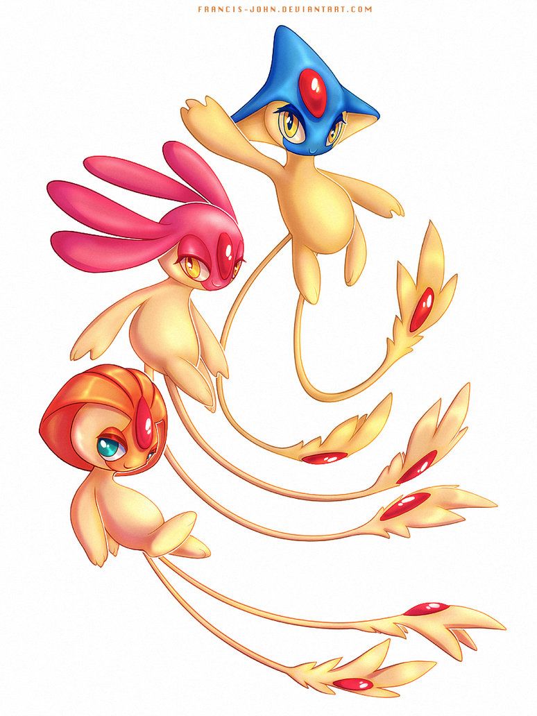 Shiny Uxie Mesprit and Azelf by francis-john on DeviantArt